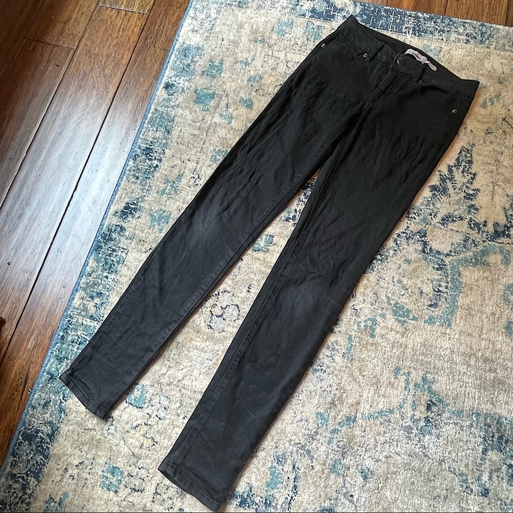 Womens Black BONGO Skinny Jeans Y2K 90s Grunge